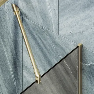 Шторка на ванну MaybahGlass MGV-70-3у 80см золото